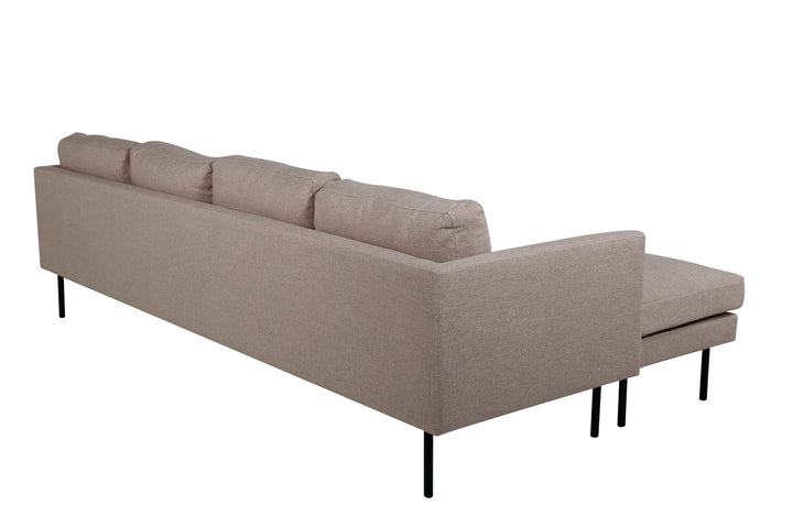 Venture Home Zoom U-Sofa - Black / Brown Fabric