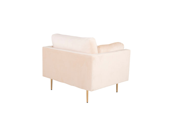 Venture Home Boom - Single Chair Velvet - Creme