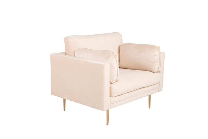 Venture Home Boom - Single Chair Velvet - Creme
