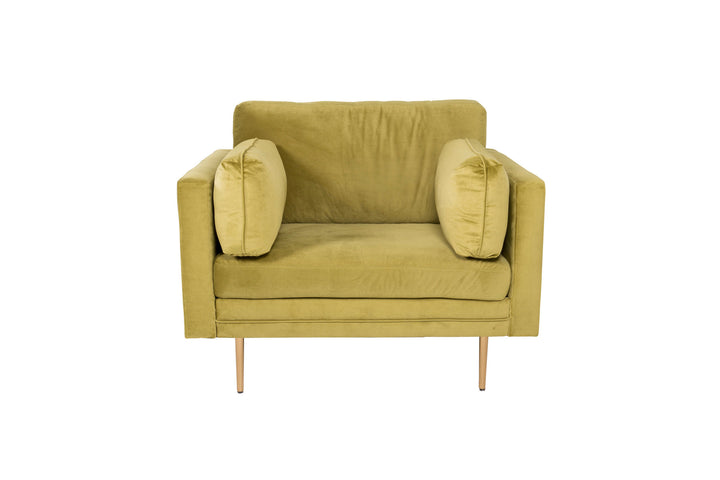Venture Home Boom - Single Chair Velvet - Spring Green