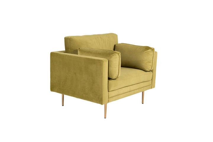 Venture Home Boom - Single Chair Velvet - Spring Green