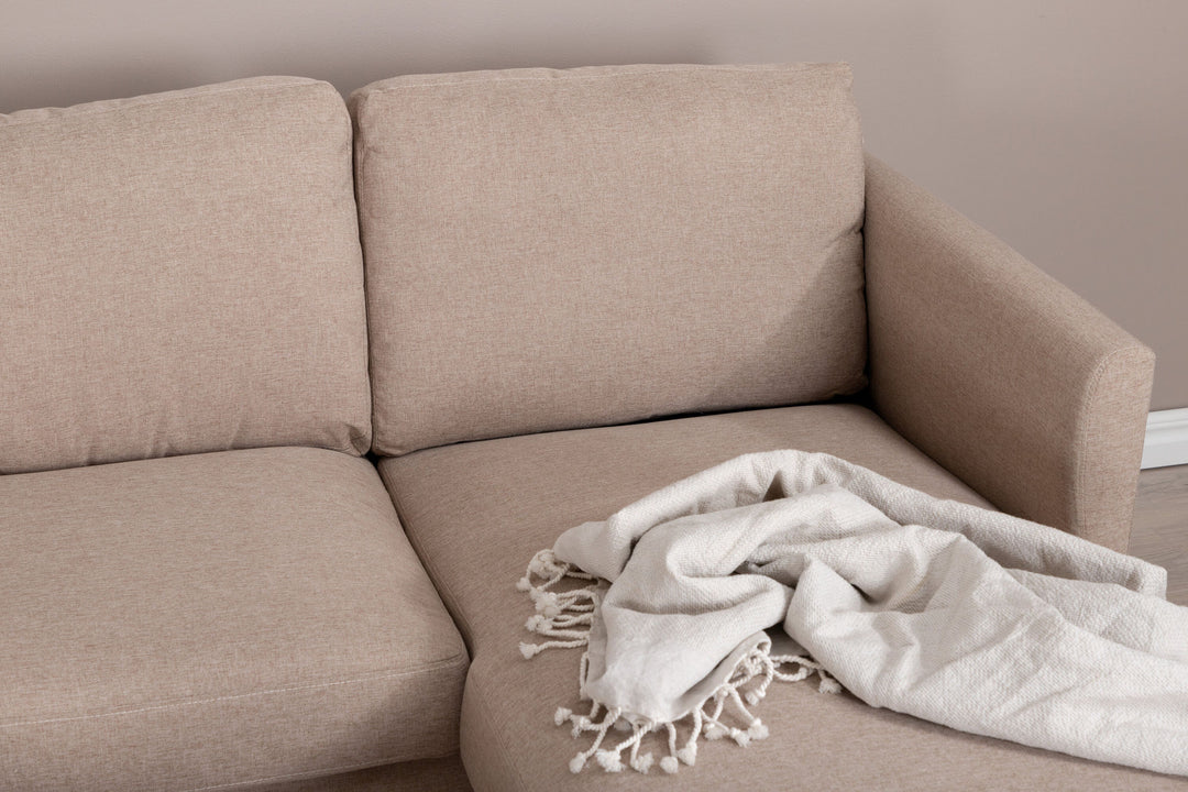 Venture Home Zoom U-Sofa - Black / Brown Fabric
