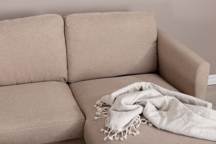 Venture Home Zoom U-Sofa - Black / Brown Fabric