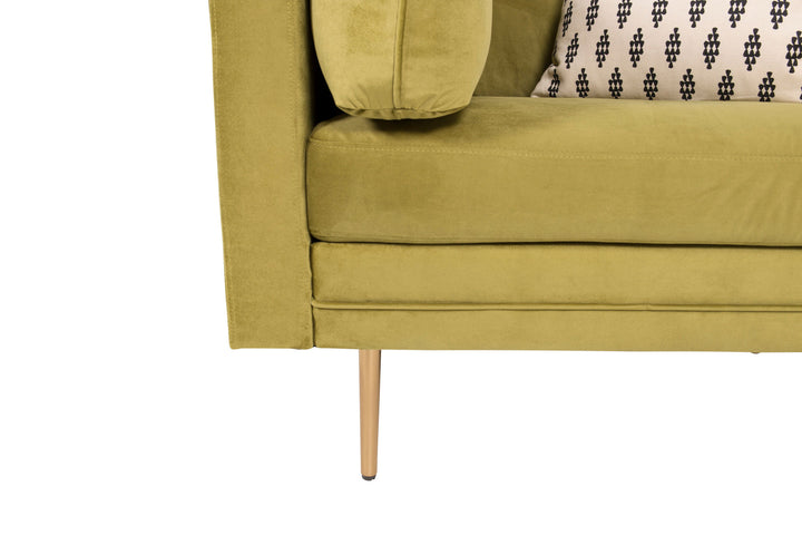 Venture Home Boom - Single Chair Velvet - Spring Green