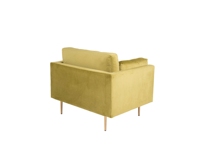 Venture Home Boom - Single Chair Velvet - Spring Green