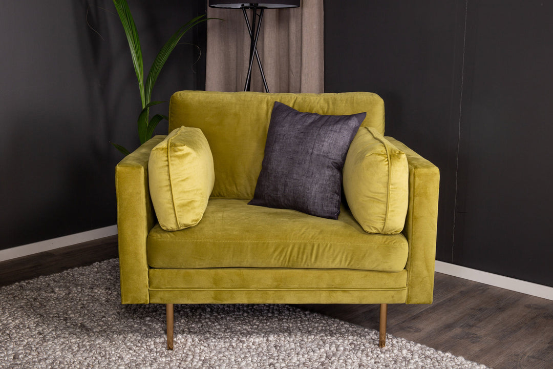 Venture Home Boom - Single Chair Velvet - Spring Green