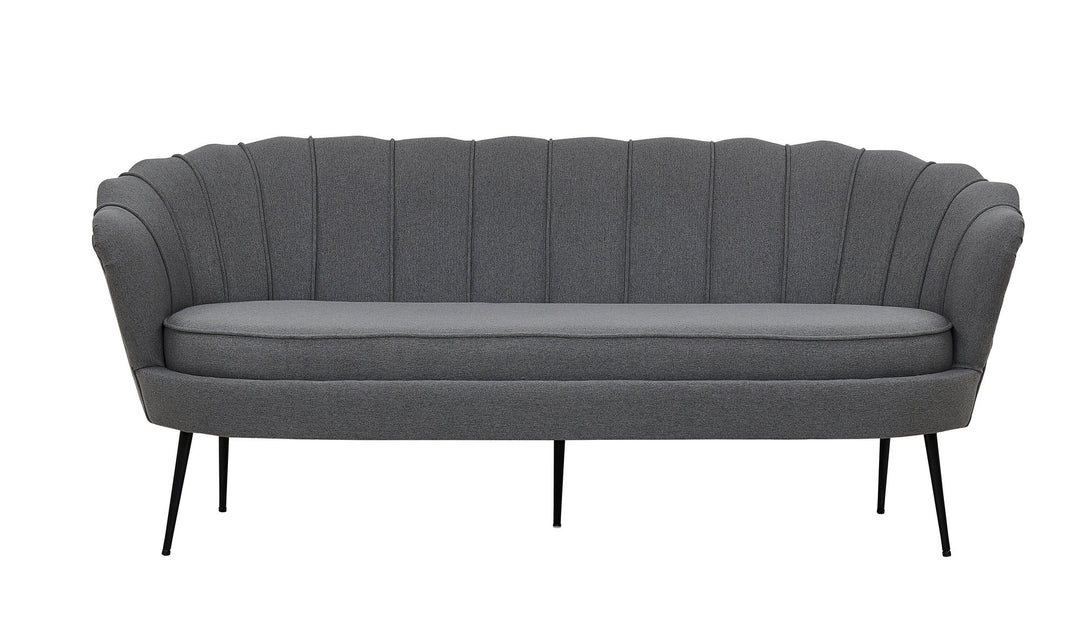Venture Home Calais Sofa 3-seater -Grey Fabric - Black Legs