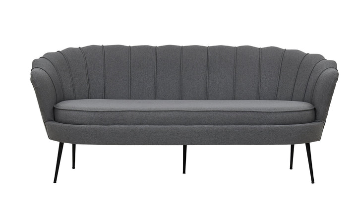 Venture Home Calais Sofa 3-seater -Grey Fabric - Black Legs