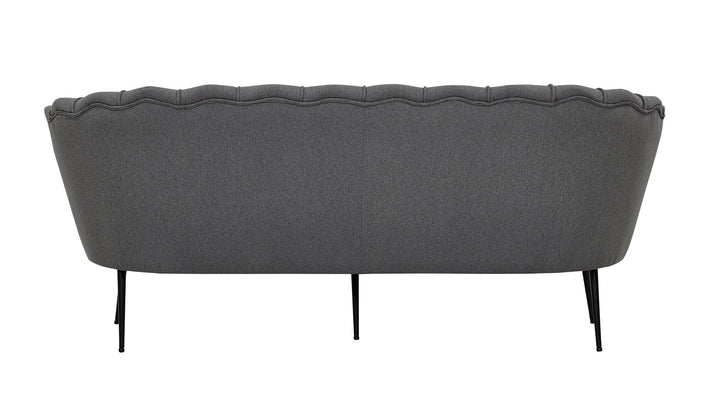 Venture Home Calais Sofa 3-seater -Grey Fabric - Black Legs