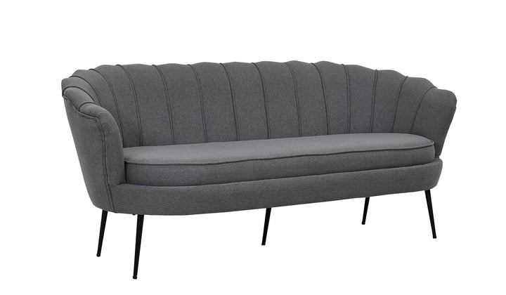 Venture Home Calais Sofa 3-seater -Grey Fabric - Black Legs