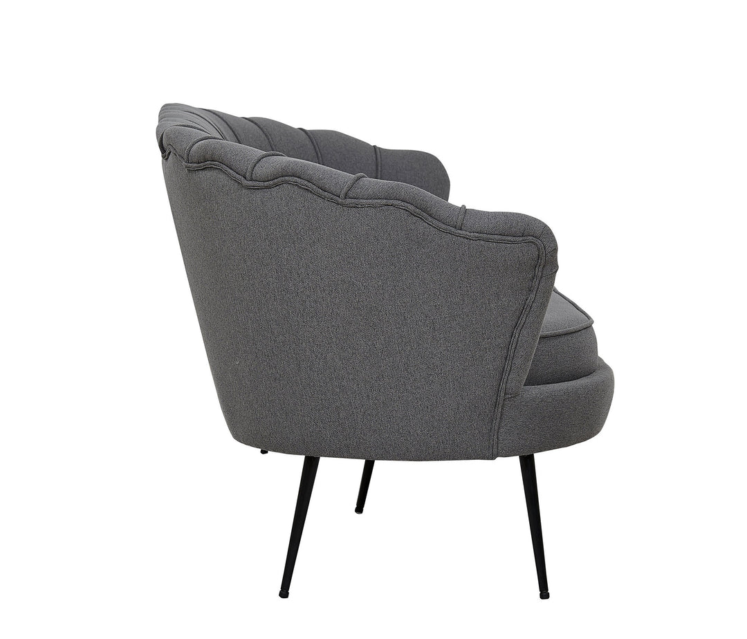 Venture Home Calais Sofa 3-seater -Grey Fabric - Black Legs