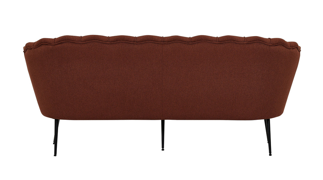 Venture Home Calais Sofa 3-seater - Rusty Red Fabric - Black Legs