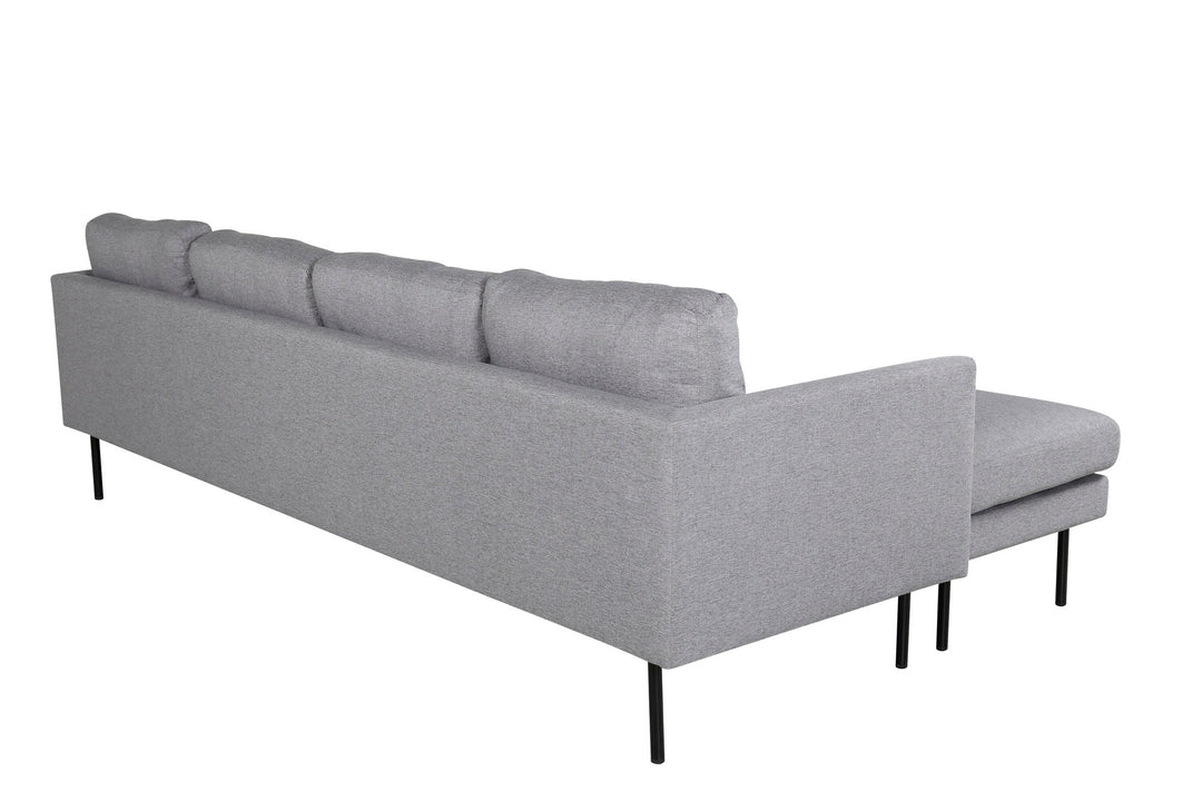 Venture Home Zoom U-Sofa - Black / Steel Grey Fabric