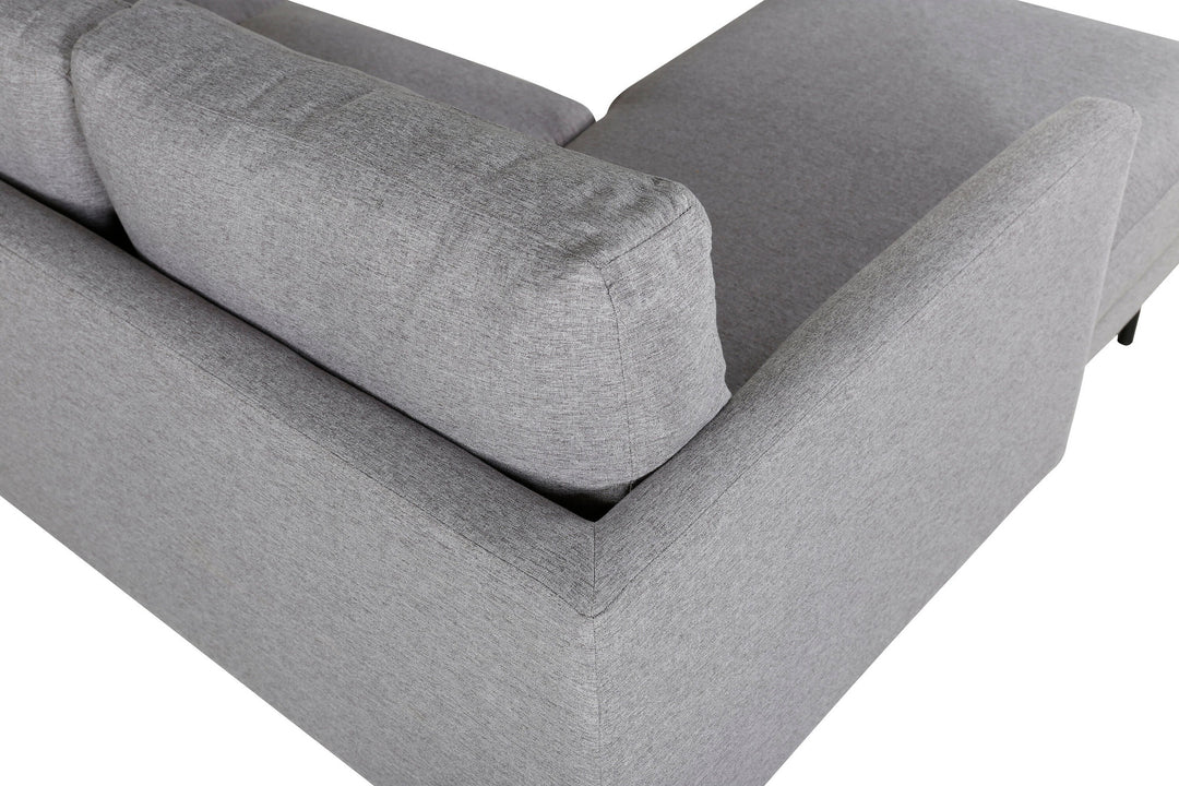 Venture Home Zoom U-Sofa - Black / Steel Grey Fabric
