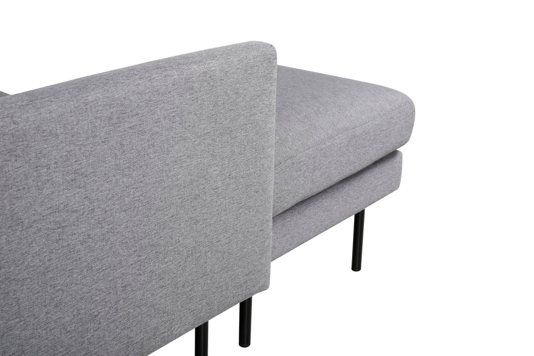 Venture Home Zoom U-Sofa - Black / Steel Grey Fabric