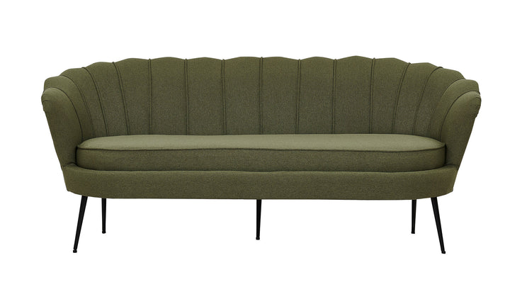 Venture Home Calais Sofa 3-seater - Dusty Green Fabric - Black Legs