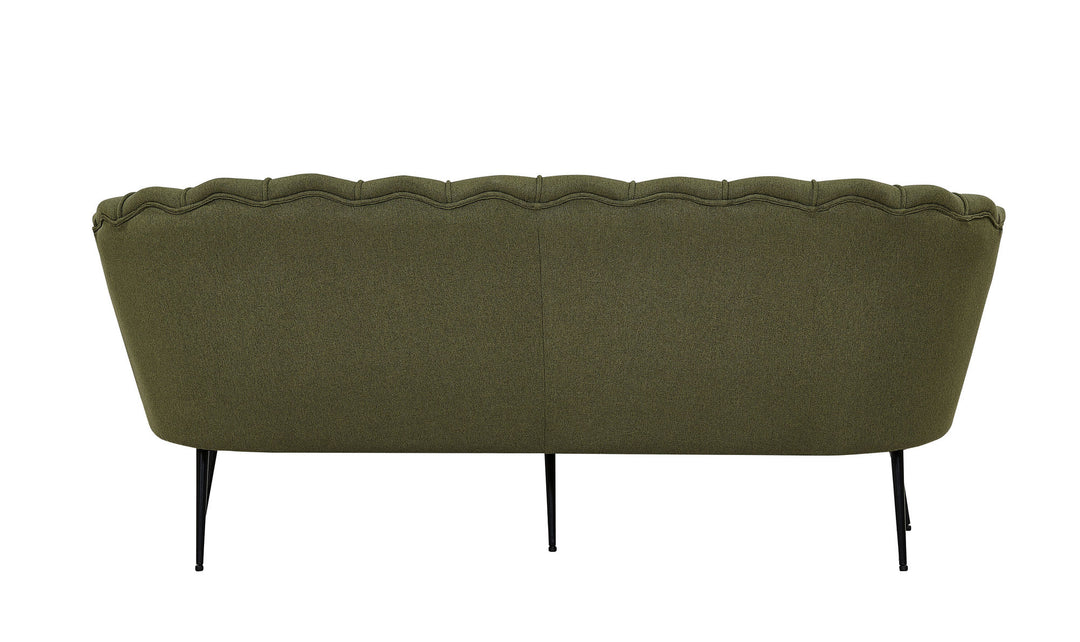 Venture Home Calais Sofa 3-seater - Dusty Green Fabric - Black Legs