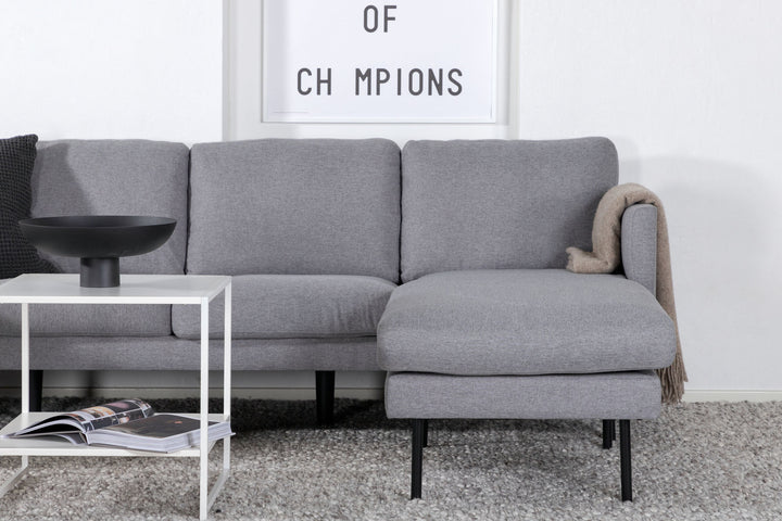 Venture Home Zoom U-Sofa - Black / Steel Grey Fabric