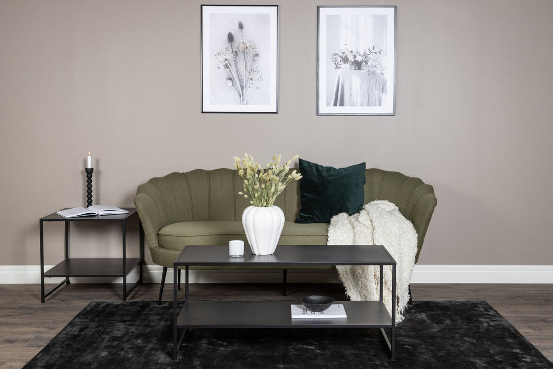 Venture Home Calais Sofa 3-seater - Dusty Green Fabric - Black Legs