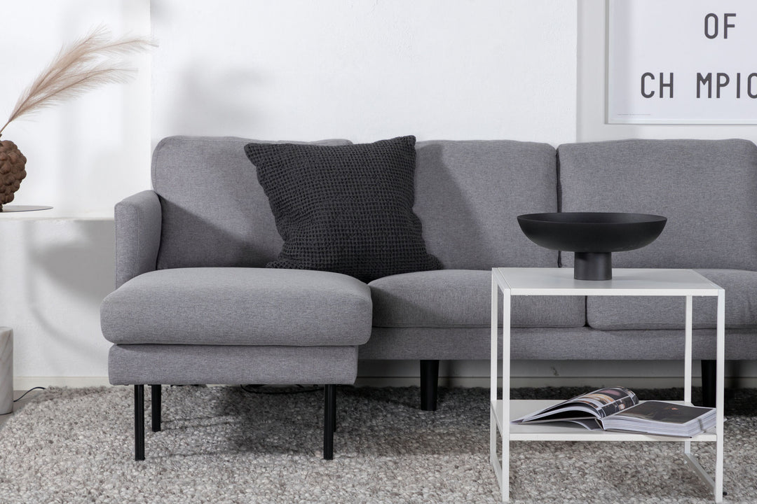 Venture Home Zoom U-Sofa - Black / Steel Grey Fabric