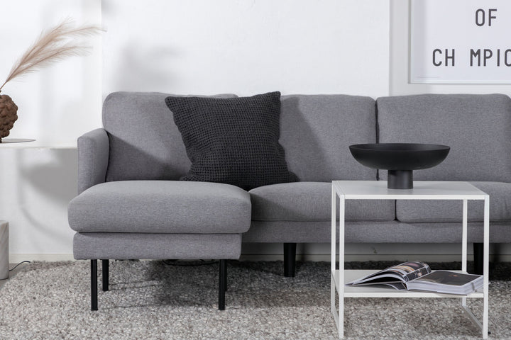Venture Home Zoom U-Sofa - Black / Steel Grey Fabric