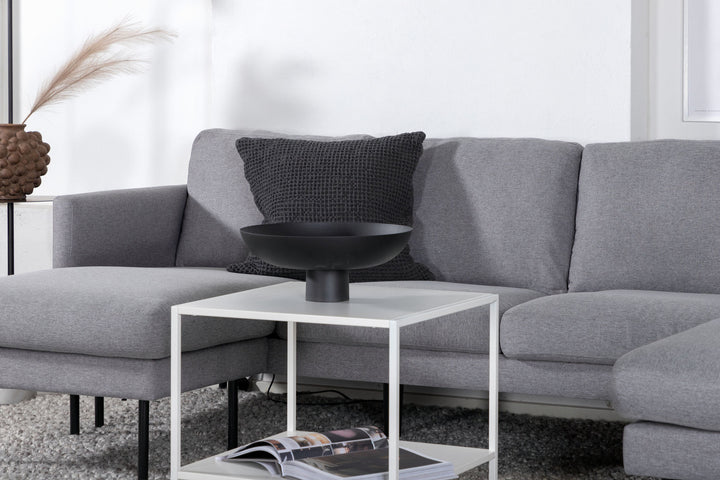 Venture Home Zoom U-Sofa - Black / Steel Grey Fabric