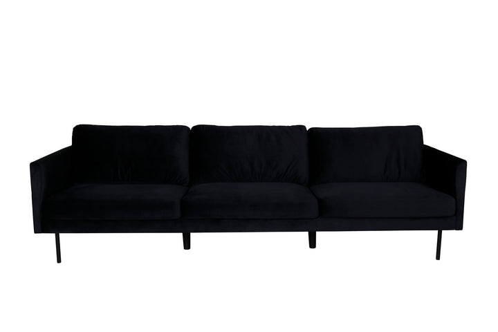 Venture Home Zoom 3-seat Sofa - Black / Black Velvet
