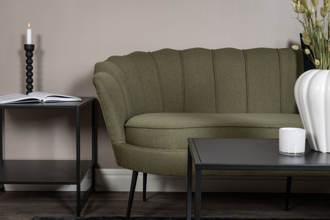 Venture Home Calais Sofa 3-seater - Dusty Green Fabric - Black Legs