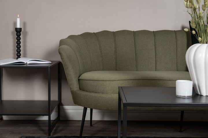 Venture Home Calais Sofa 3-seater - Dusty Green Fabric - Black Legs