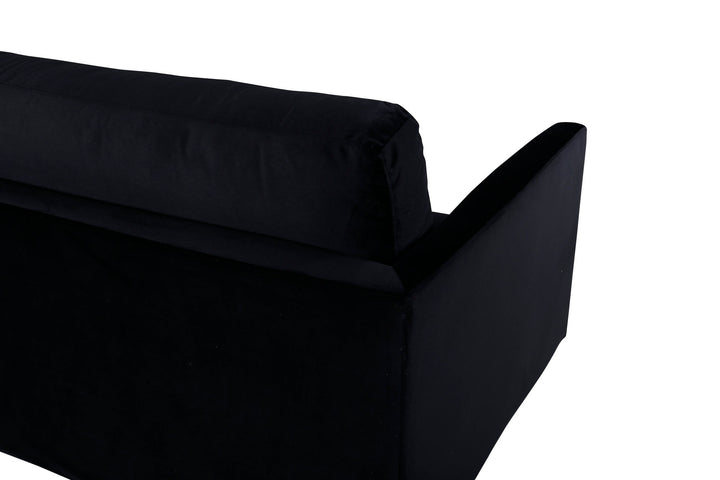 Venture Home Zoom 3-seat Sofa - Black / Black Velvet
