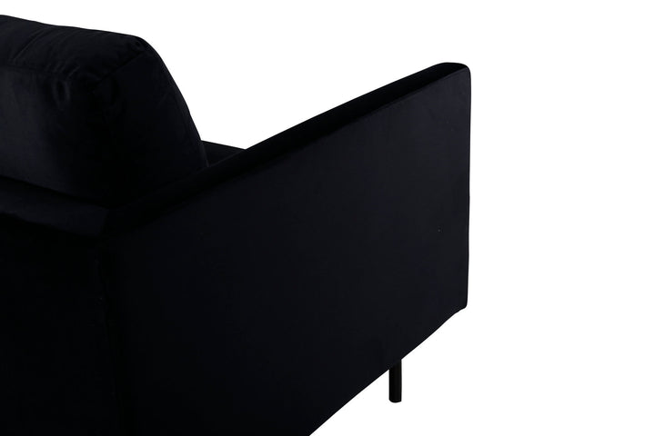 Venture Home Zoom 3-seat Sofa - Black / Black Velvet