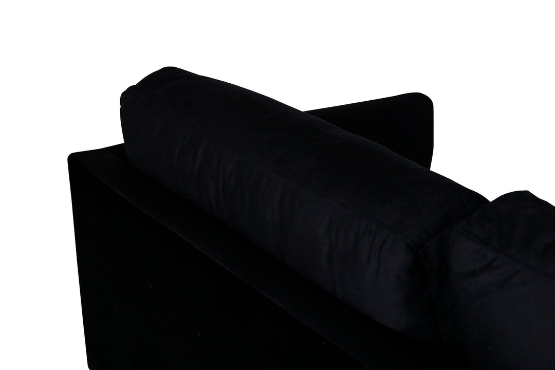 Venture Home Zoom 3-seat Sofa - Black / Black Velvet