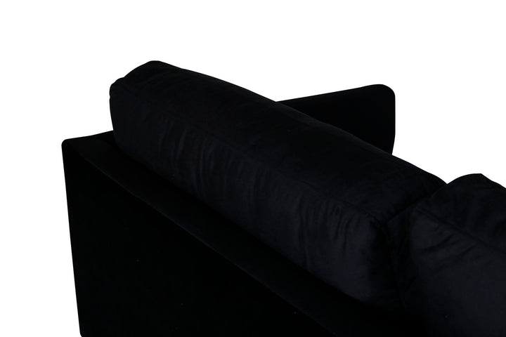 Venture Home Zoom 3-seat Sofa - Black / Black Velvet