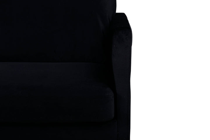 Venture Home Zoom 3-seat Sofa - Black / Black Velvet