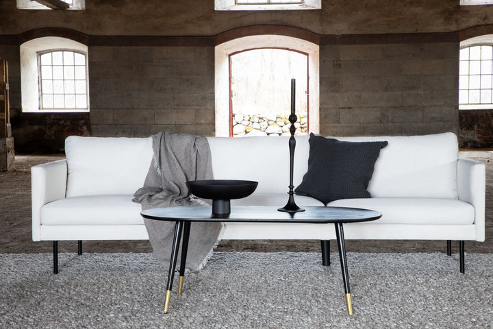 Venture Home Zoom 3-seat Sofa - Black / Light Beige Fabric