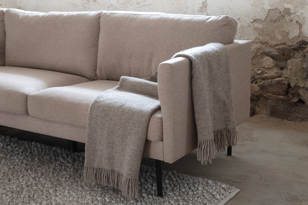 Venture Home Zoom 3-seat Sofa - Black / Brown Fabric