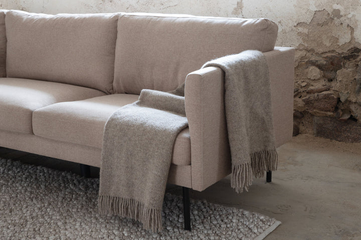 Venture Home Zoom 3-seat Sofa - Black / Brown Fabric