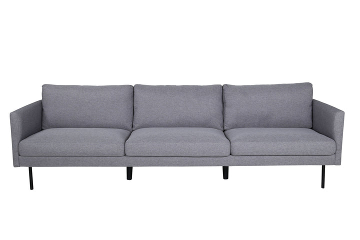 Venture Home Zoom 3-seat Sofa - Black / Steel Grey Fabric
