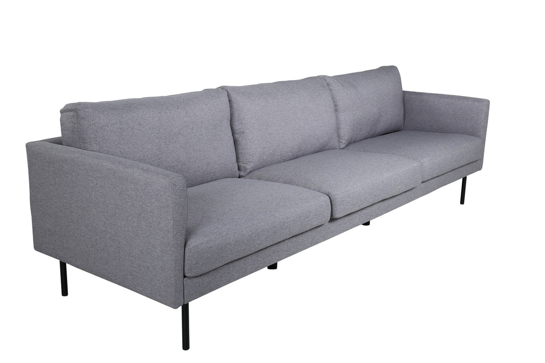 Venture Home Zoom 3-seat Sofa - Black / Steel Grey Fabric