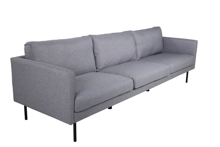 Venture Home Zoom 3-seat Sofa - Black / Steel Grey Fabric