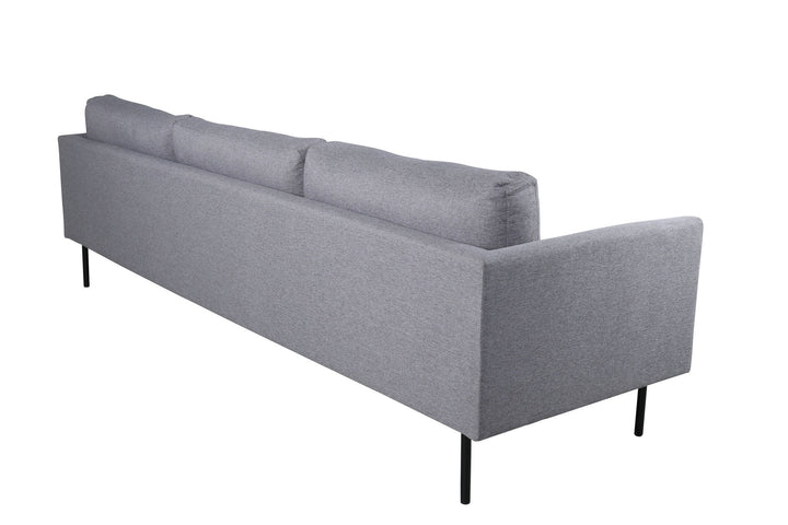 Venture Home Zoom 3-seat Sofa - Black / Steel Grey Fabric