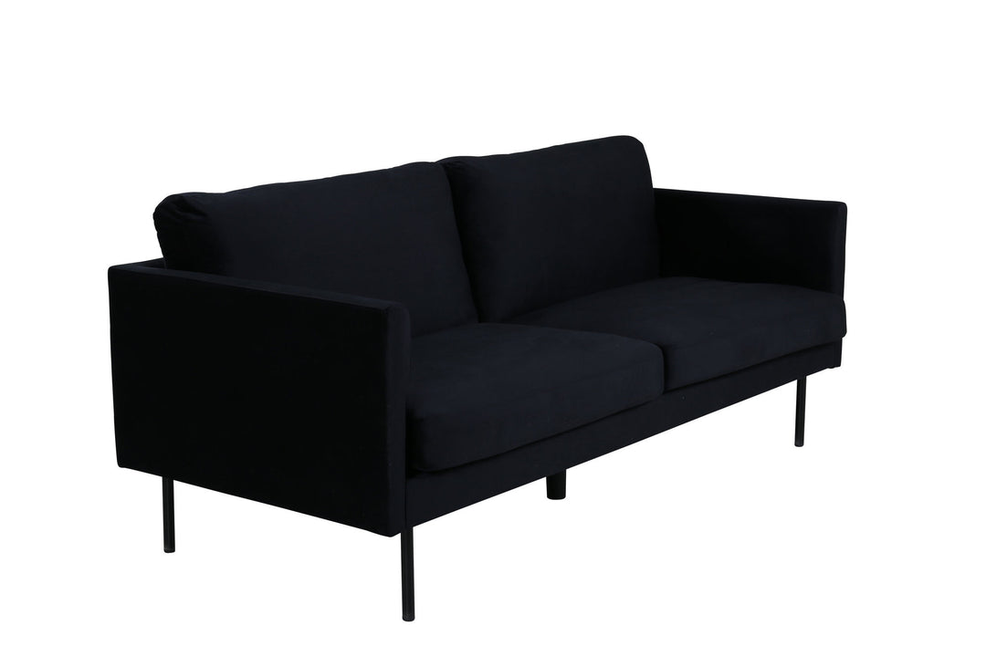 Venture Home Zoom 2-seat sofa - Black / Black Velvet
