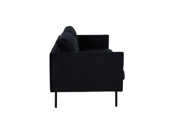 Venture Home Zoom 2-seat sofa - Black / Black Velvet