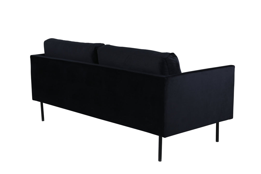 Venture Home Zoom 2-seat sofa - Black / Black Velvet