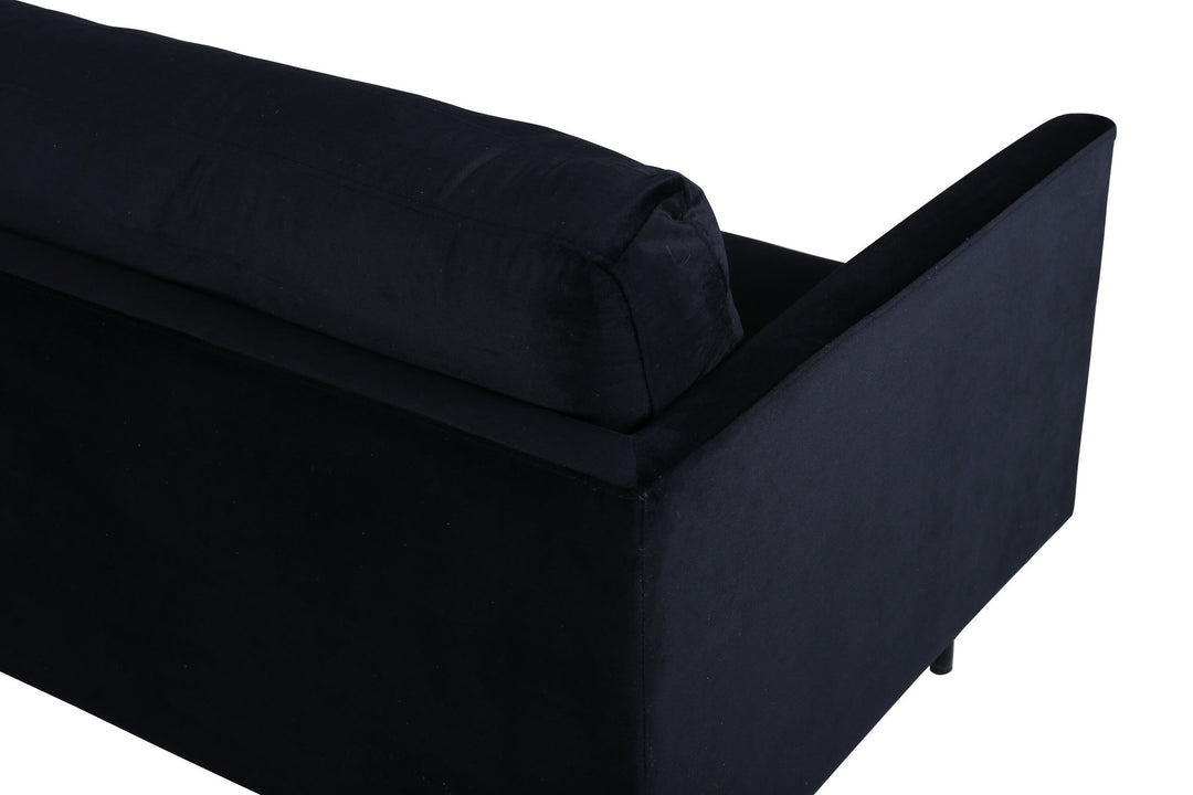 Venture Home Zoom 2-seat sofa - Black / Black Velvet
