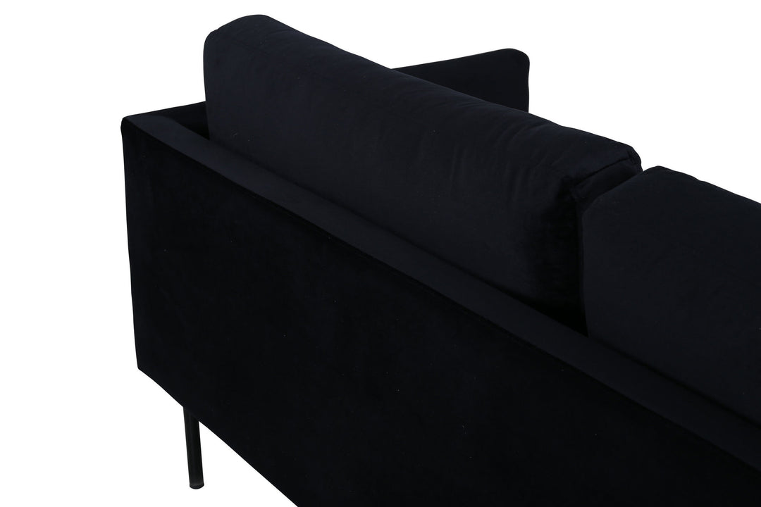 Venture Home Zoom 2-seat sofa - Black / Black Velvet