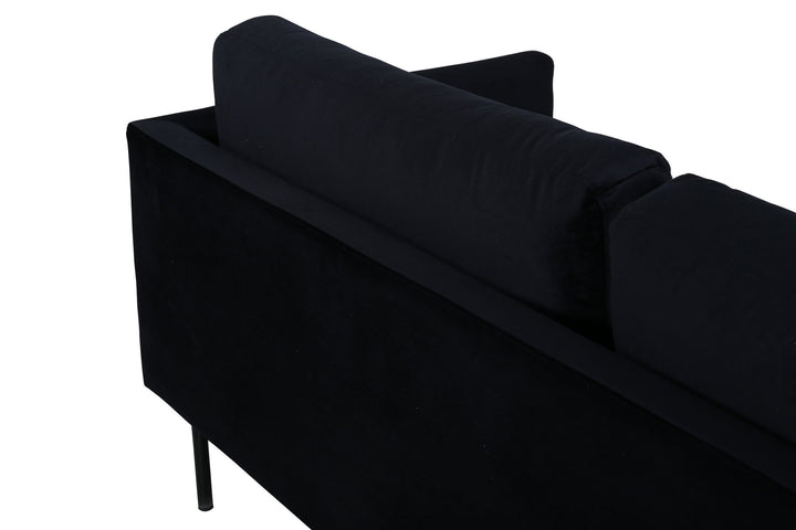 Venture Home Zoom 2-seat sofa - Black / Black Velvet
