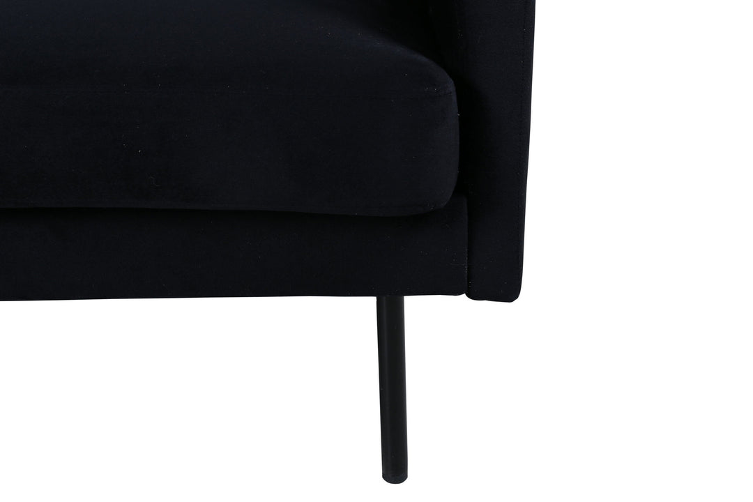 Venture Home Zoom 2-seat sofa - Black / Black Velvet