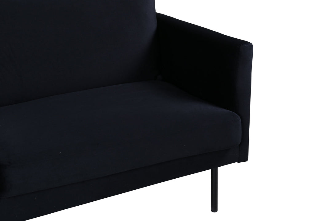 Venture Home Zoom 2-seat sofa - Black / Black Velvet