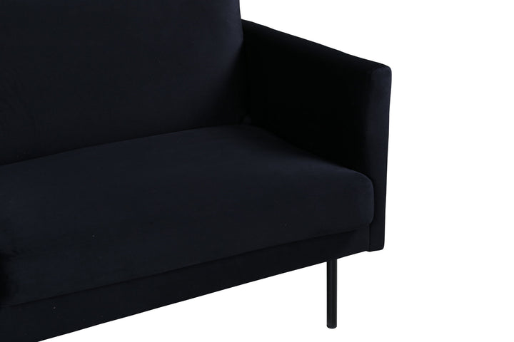 Venture Home Zoom 2-seat sofa - Black / Black Velvet